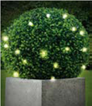 Искуственное растение Topiary Ball 40cm листья + 30LED , работает от АА батареек