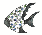 Декор настенный Тропическая рыба 52cm x 47cm