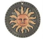 Декор настенный Солнце терракота 23cm