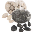 Камни декоративные черные/белые1kg