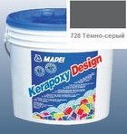 эпоксидная затирка для швов Kerapoxy Design 3кг цв. 728 тёмно-серый