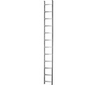 Лестница односекционная алюминиевая, 12 ступеней, 335 см