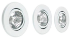 Набор галогенных светильников встраиваемых поворотных для ванной комнаты. Сталь. GU10, 50W,220V,  IP23, цвет белый